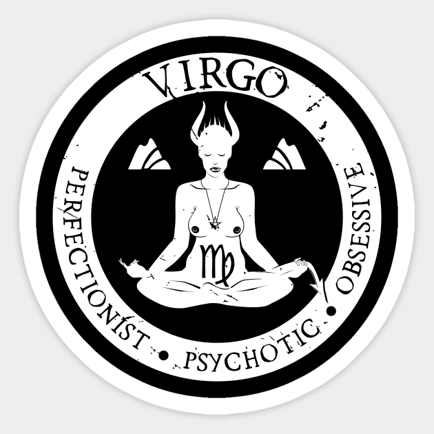 Savage Virgo Zodiac Antisocial Astrology Sticker by atomguy